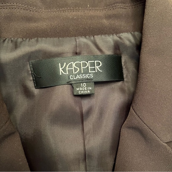 Kasper Chocolate Brown 2 pc Pant Suit – Size 10 - Picture 5 of 11